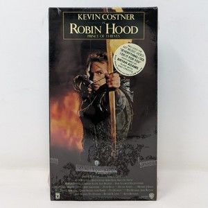 Robin Hood Prince of Thieves VHS 1991 Warner Home Video Watermarks New Sealed